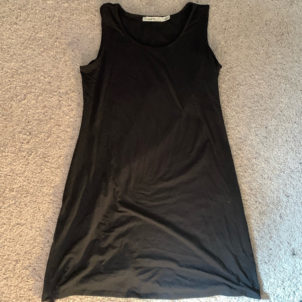 Black mid length dress